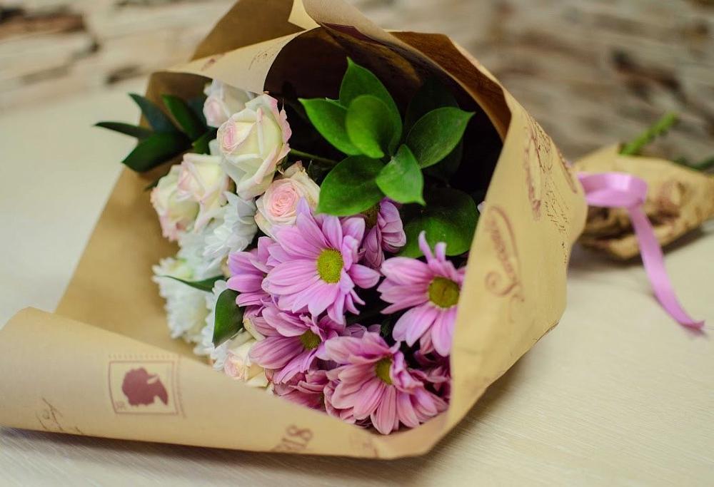 Букет цветов из: Розы и Хризантемы в Яблоновском