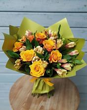Букет цветов из:  Альстромерии и Розы в Яблоновском