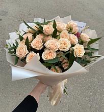Букет Кремовые розы Латте в Яблоновском