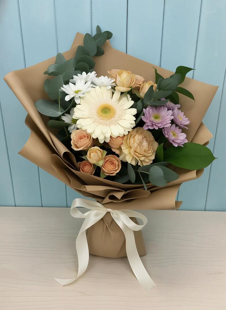 Букет цветов из: Герберы и Хризантемы в Яблоновском