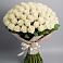Букет 101 беля роза Белоснежка в Яблоновском