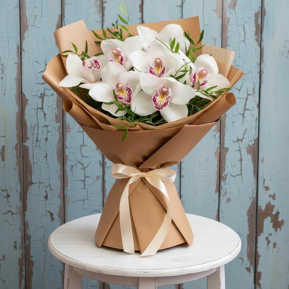 Букет цветов из: Орхидеи и Розы в Яблоновском