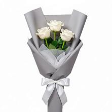 Букет 3 белые розы #REPLACE_PRED# Яблоновском