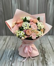 Букет цветов из:  Гвоздики, Розы и Хризантемы в Яблоновском