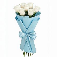 Букет 7 белых роз Проуд в Яблоновском