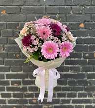 Букет цветов из:  Герберы и Хризантемы в Яблоновском