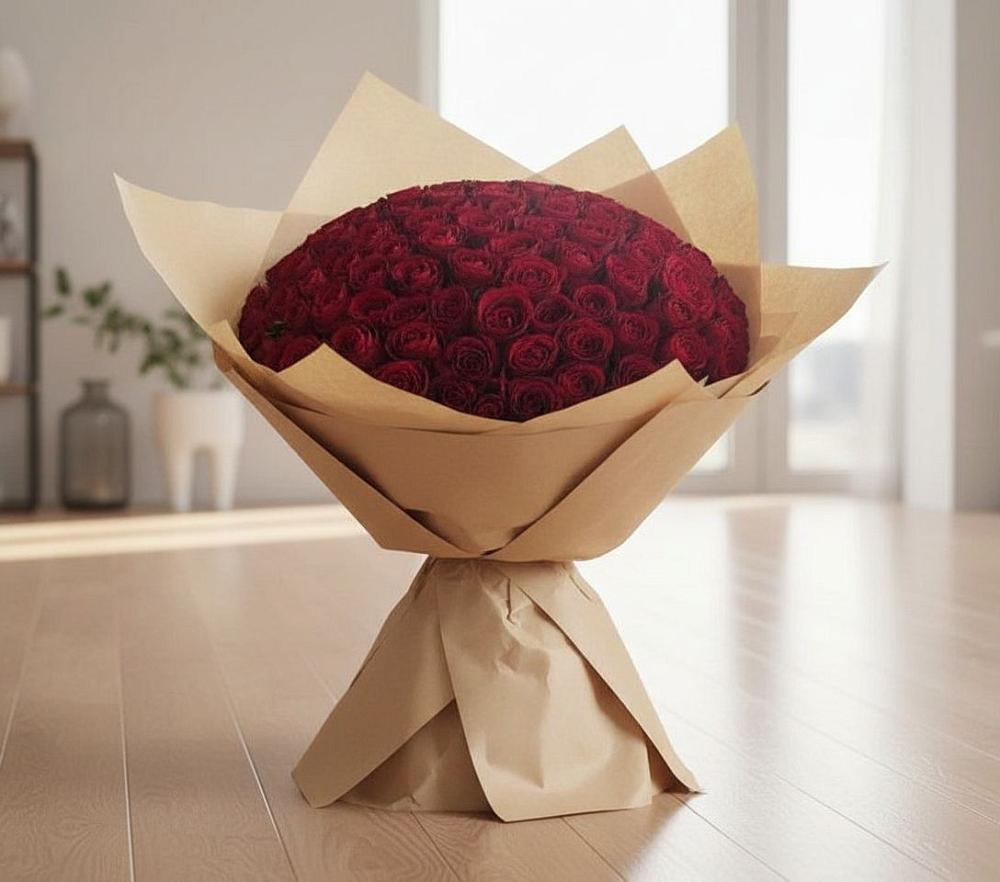 Букет 101 Красная роза в Яблоновском