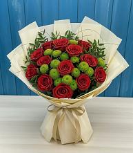 Букет цветов из:  Розы и Хризантемы в Яблоновском