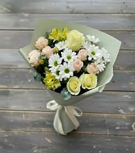 Букет цветов из:  Альстромерии, Розы и Хризантемы #REPLACE_PRED# Яблоновском