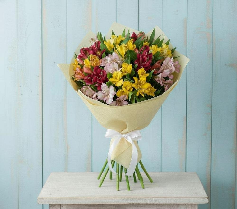Букет цветов из: Альстромерии в Яблоновском