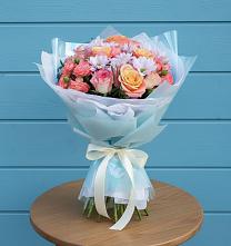 Букет цветов из:  Хризантемы и Розы в Яблоновском