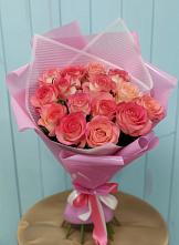 Букет 15 Розовых роз Равель в Яблоновском