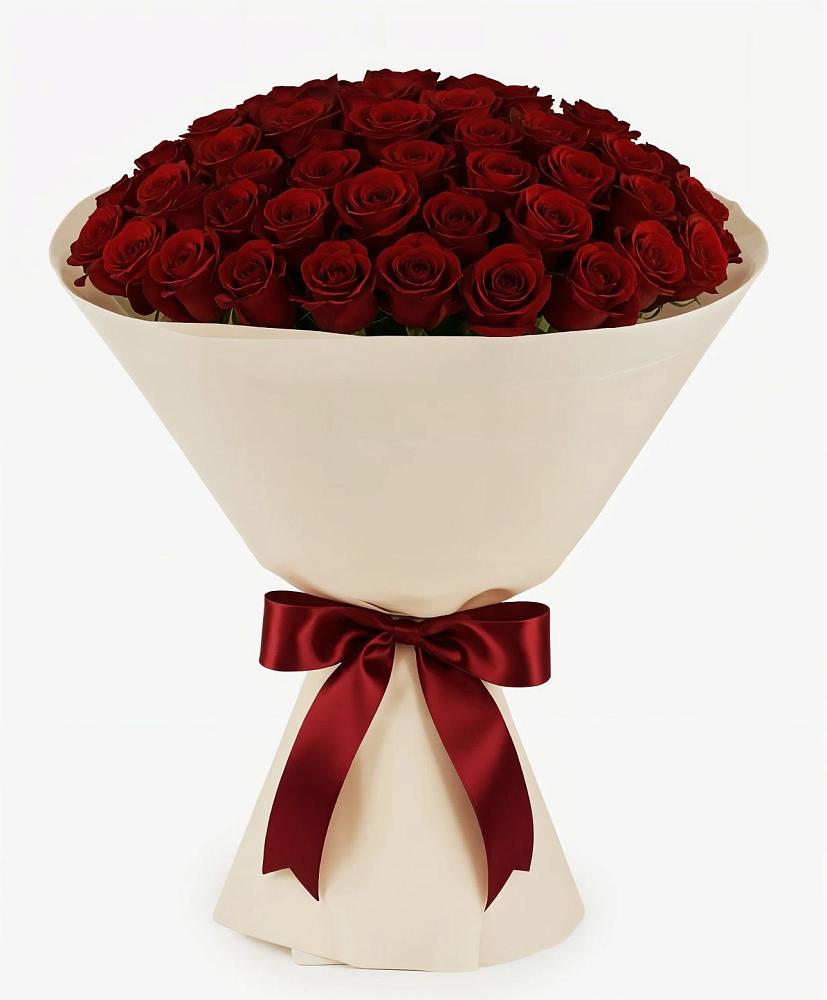 Букет 101 Бордовая роза Блэк Бакарра в Яблоновском